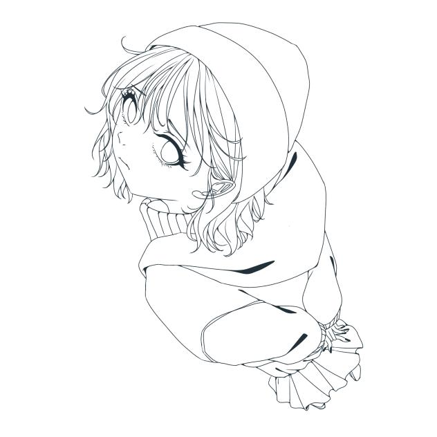 雪ふるかな　塗り絵
