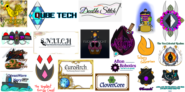 My made up companies and crests v2