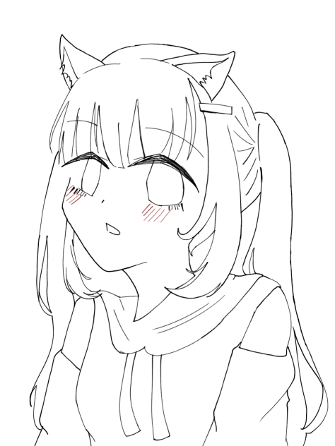 塗り絵大会の線画
