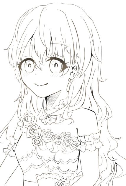 アタナシア　線画だぁぁぁ