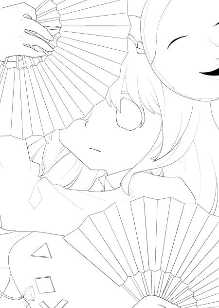 こころちゃん線画