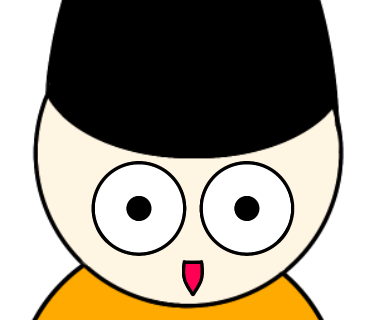 驚く神主のイラスト