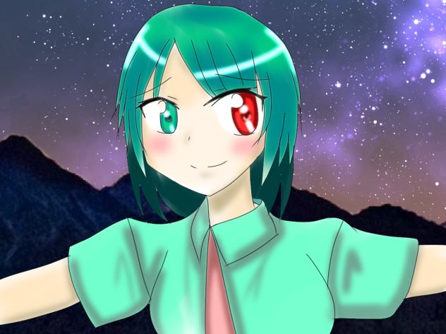 夜空と星