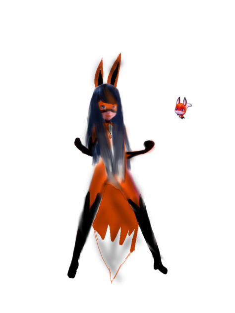 Marinette with the fox miraculous 🦊💞💕💓