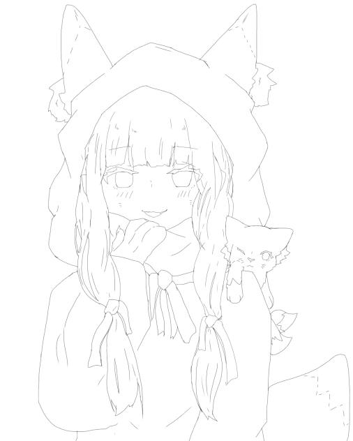 🦊線画