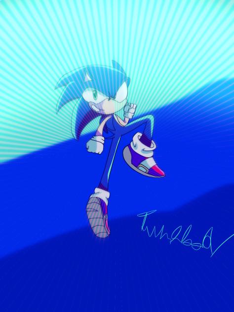 Sonic with pop art