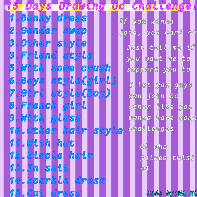 15 Day Drawing Oc Challenge!