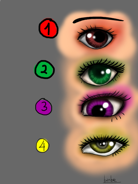Drawing eyes color