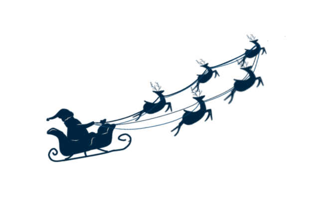 Santa claus and reindeers