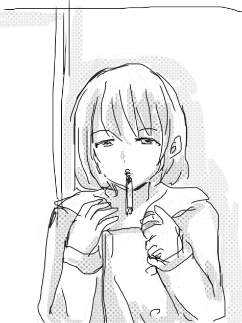 タバコ女の子