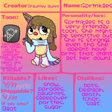 The toon parade oc