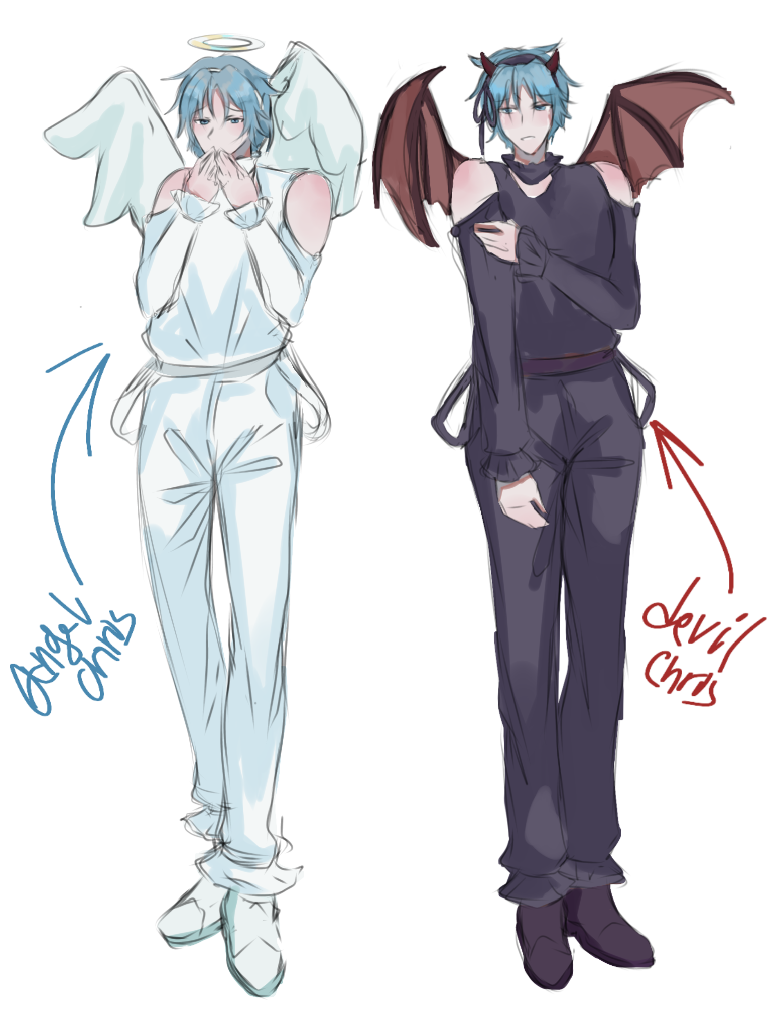 angel and devil chris - ibisPaint