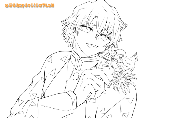 大好きな君へ🌼 線画