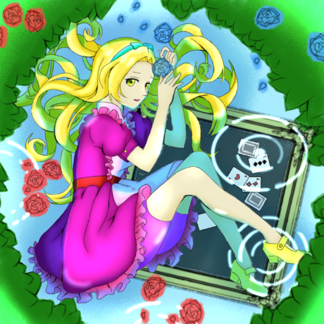 【線画】アリス 塗らせて頂きました