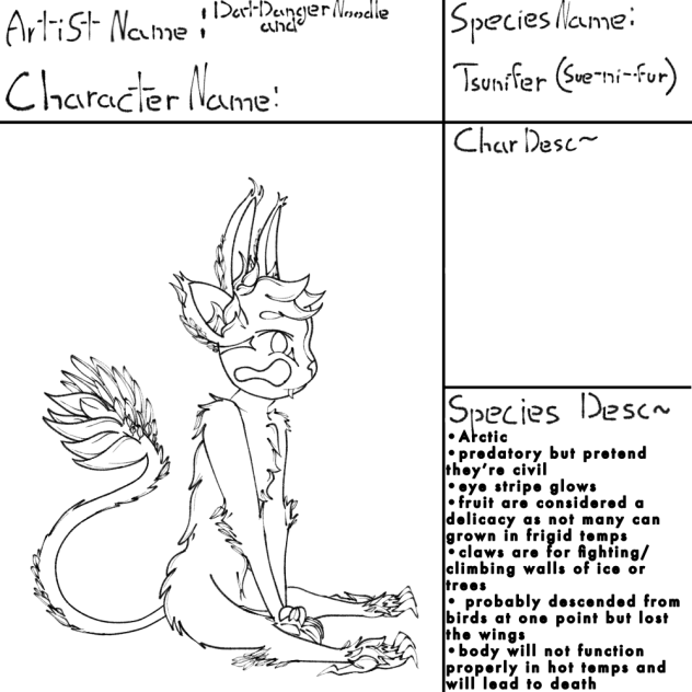 Tsunifer- coloring page