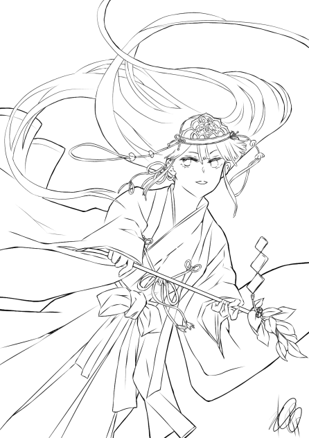 女のコ　５ 線画