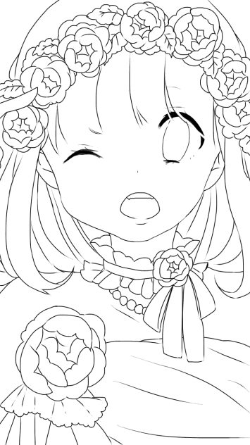 【線画】おんなのこ塗ってください！