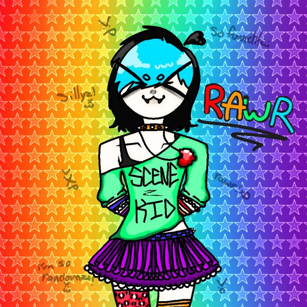 SCENE KID! (In actual scene style)