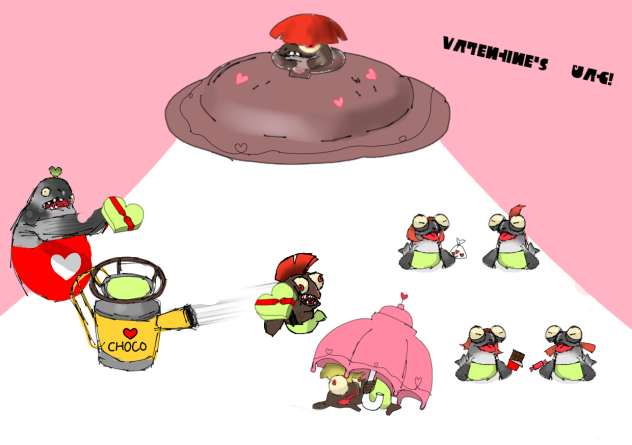 シャケたちのバレンタイン