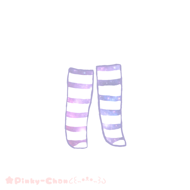 Galaxy half-transparent long socks