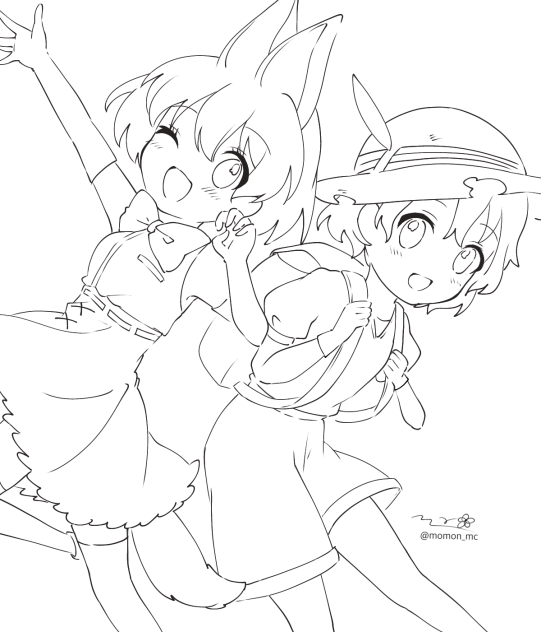 ようこそジャパリパークへ！ 線画