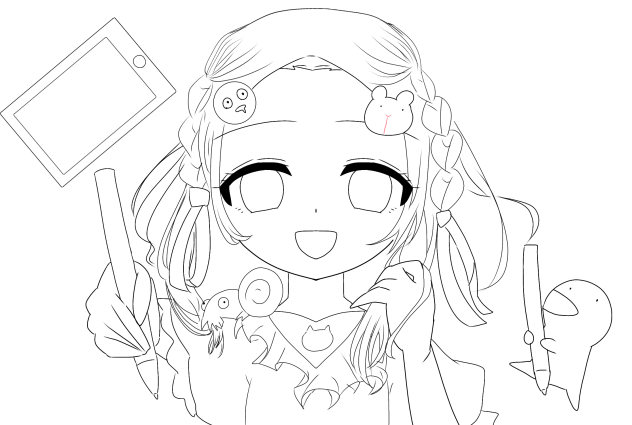 🌸祝🌸投稿100枚こえた！線画