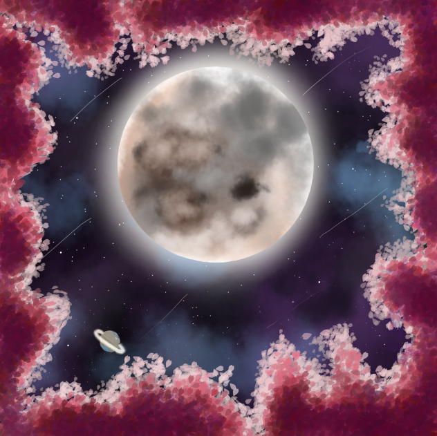 Lazy moon drawing 🌕 🌖 🌙🪐 - ibisPaint