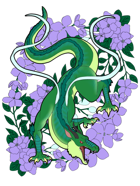 Forest Spirit Dragon Colored
