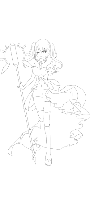 魔法戦士 線画