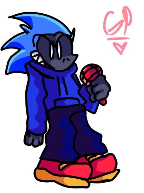 i drew my friend zilla as a fnf char