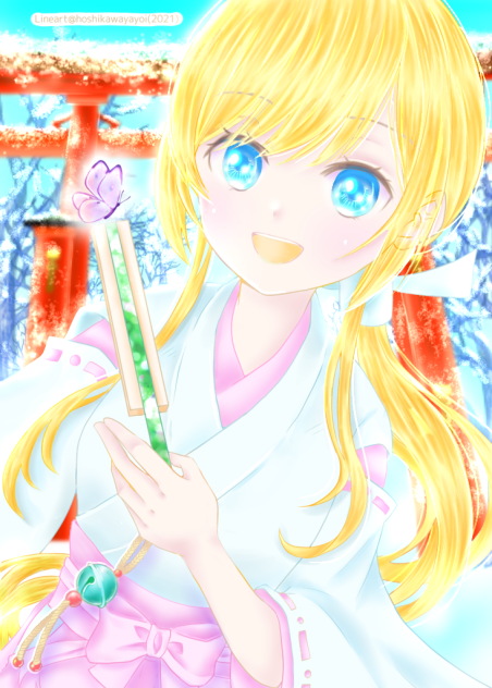 星川ヤヨイ様の線画♪お借りしました