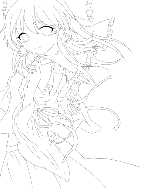 霊夢 線画 Ibispaint