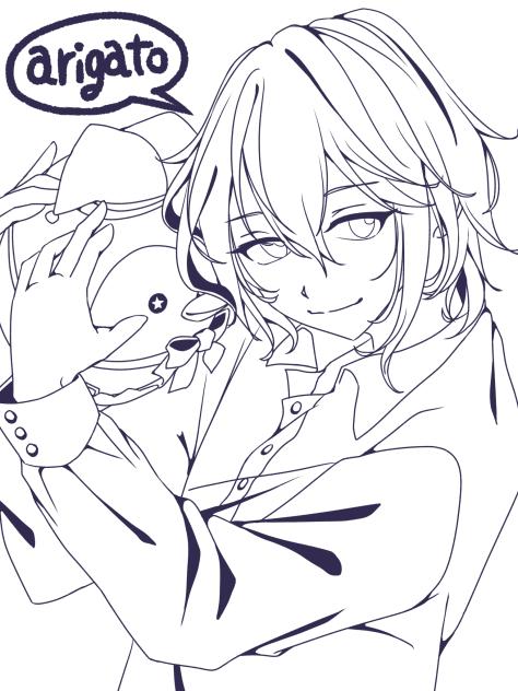 類　誕生日塗り絵