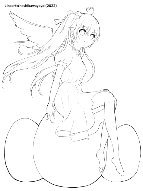 はじまりの世界(ぬりえ)