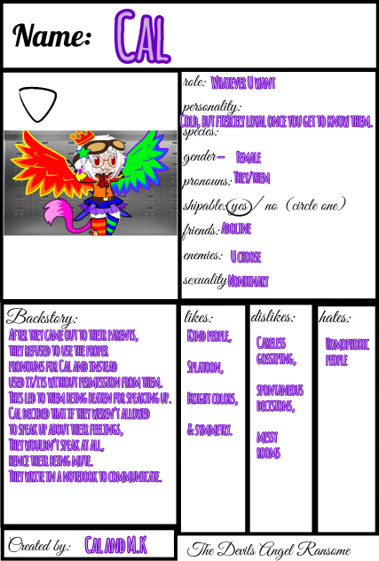 OC for The Devil’s Angel Ransom!