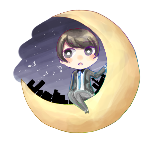 三日月の夜の