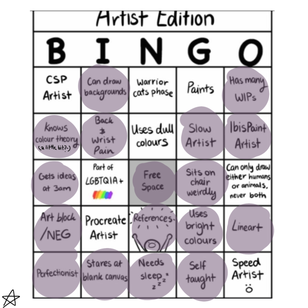 BINGO - Artist Edition (but I do it)