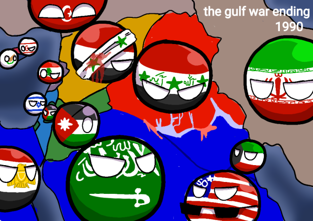 gulf war Countryballs flag