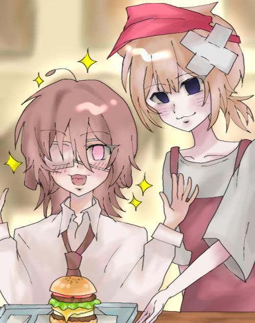 「ハンバーガーで御座います」「美味そ〜✨」