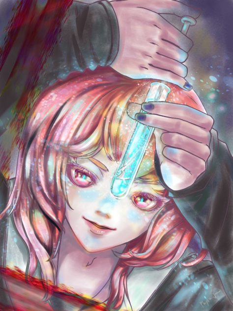 週末落書き35 なんかやってる子の塗り