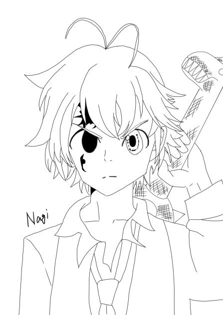 メリオダス塗り絵