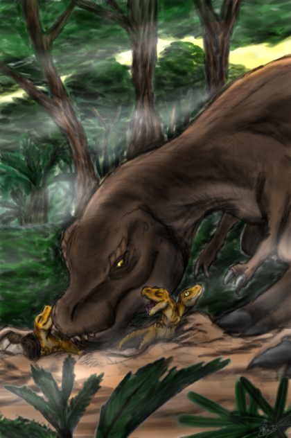 ティラノサウルスの親子