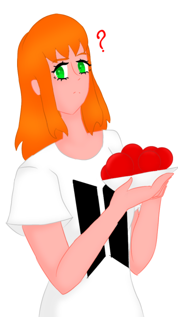 Девочка и персики