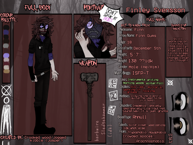 OC reference sheet ⦻🌲