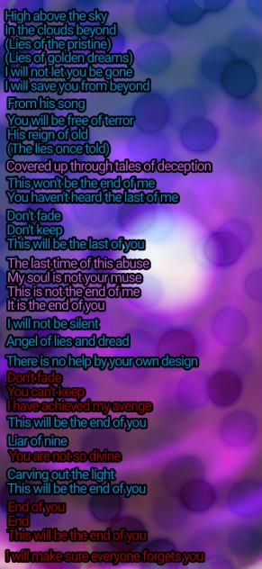 End of you a poem 23 (a song 3)