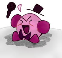 Kirby with a mic