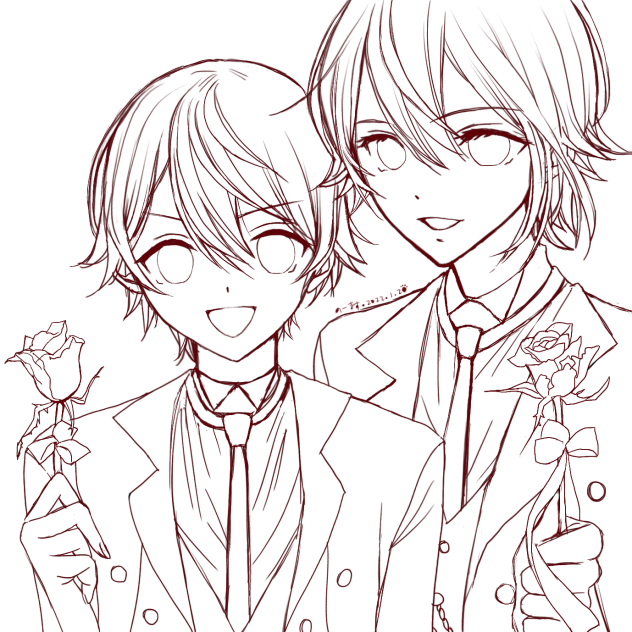 バレンタイン用プロセカ類司線画(lineart)