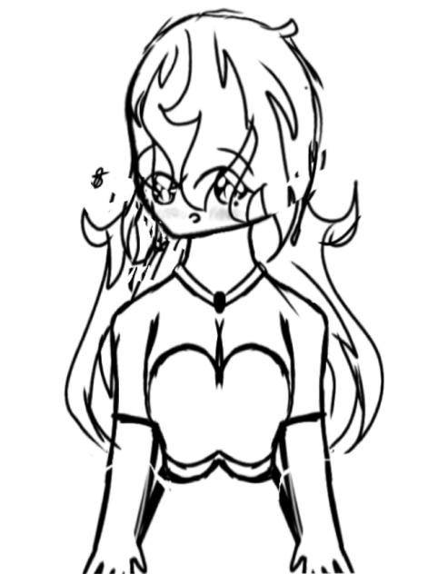 A Girl that looks weird sketch
