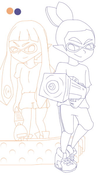 スプラトゥーン線画
