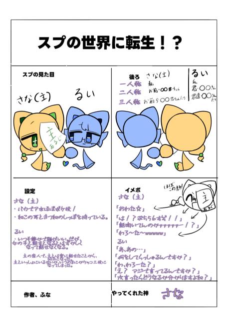 スプの世界に転生！？オリスプ